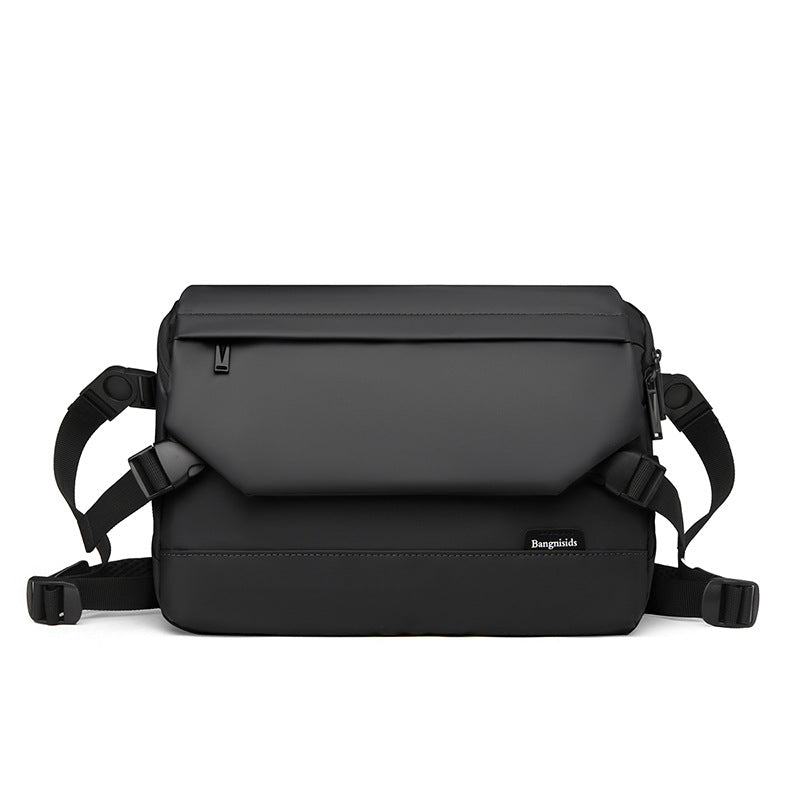 New men's simple messenger bag fashionable shoulder men's bag large capacity anti-splashing messenger bag business briefcase