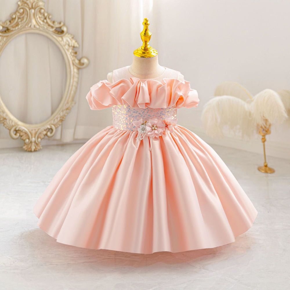 New girls' first birthday dress, birthday party dress, high-end kids' dress, christmas princess dress for girls, kids' gown