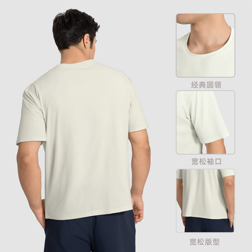 Round neck loosecasual short-sleeved t-shirtmensummer quick-drying breathable running fitness sports topsdmt001