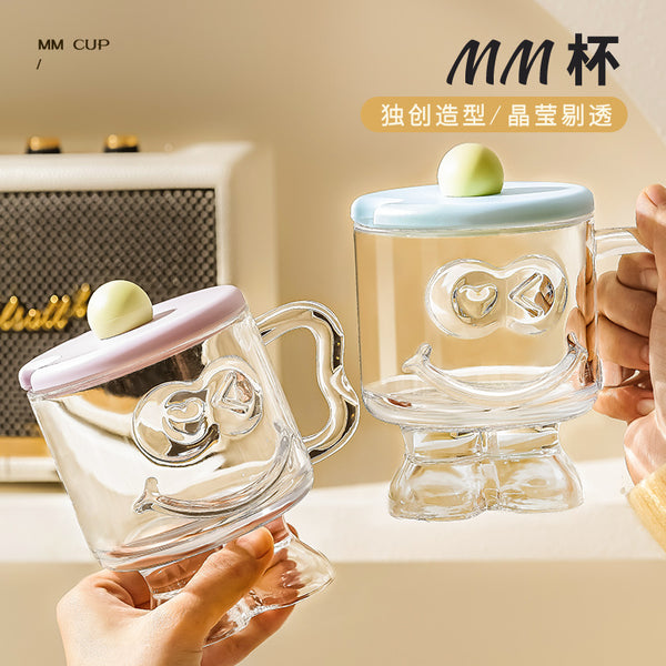 ins wind belt cover high value glass beverage juice cup drinking cup niche high foot dessert cup coffee cup