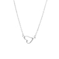 Casuallovek-styleshort clavicle chain elegantpopular necklace for women super sparkling zircon heart-shaped pendant