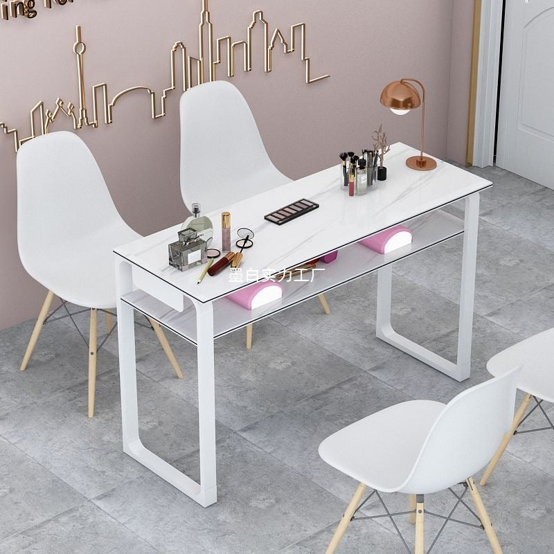 Nail art table Economy Internet celebrity single and double three-person Korean dressing table Nail art table and chair set