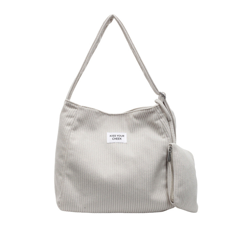 Autumn and winter new retro suede bucket bag large capacity Korean version versatile casual shoulder bag commuter messenger bag