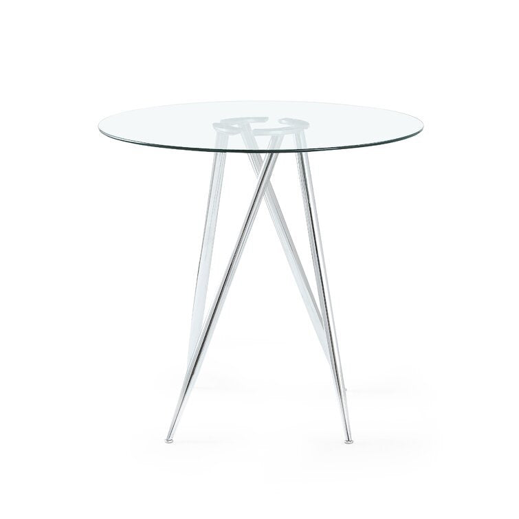 Glass dining tableexport dining table modern casual tempered glass table dining table and chairs transparent round table