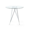 Glass dining tableexport dining table modern casual tempered glass table dining table and chairs transparent round table