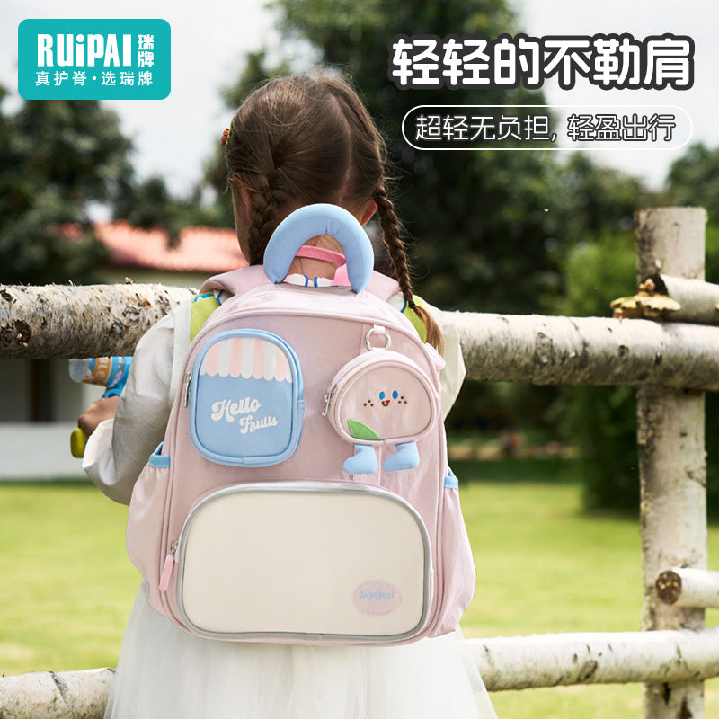 Rui brand children's kindergarten schoolbag 2025 new double shoulder outdoor travel 3-4 year old baby going out small backpack