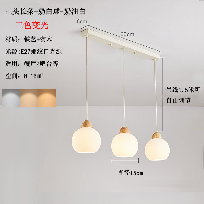 French Cream Wind Pumpkin Chandelier Designer Bar Lighting Simple Modern Creative Dining Table Art Restaurant Lights