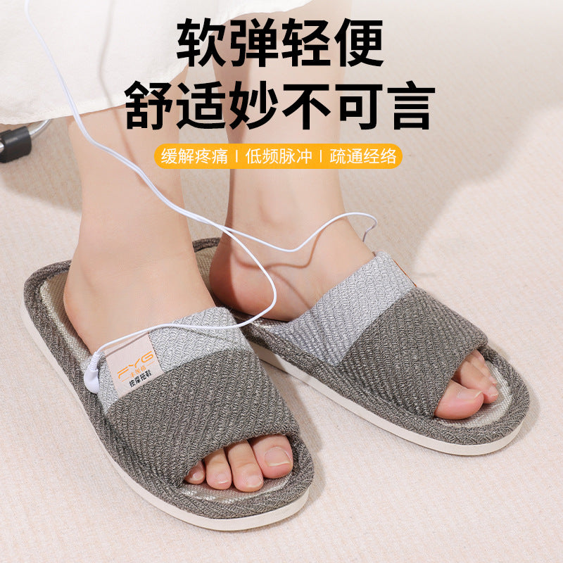 Massage slippers electrotherapy pulse electrode foot massager microcurrent ems physiotherapy home indoor non-slip slippers
