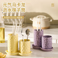Macaron color chopstick cage for home kitchen storage kitchen utensils with drain holes hammered chopstick barrel spoon tableware storage