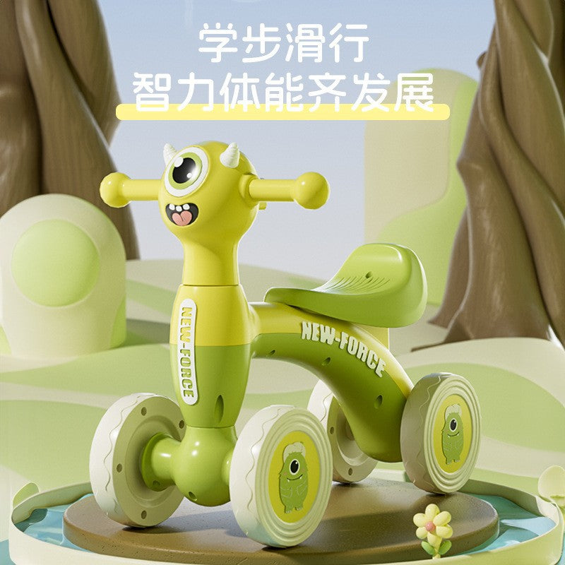 Balance bike for 1 to 3 years old, pedal-free scooter, toy car, indoor and outdoor, boys and girls, toddler scooter, cross-border supply