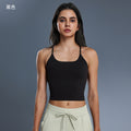 Spring/summer sexy y-back strappy bra padded yoga tank top - women's moisture-wicking, stretchy, and body-hugging yoga apparel dt038
