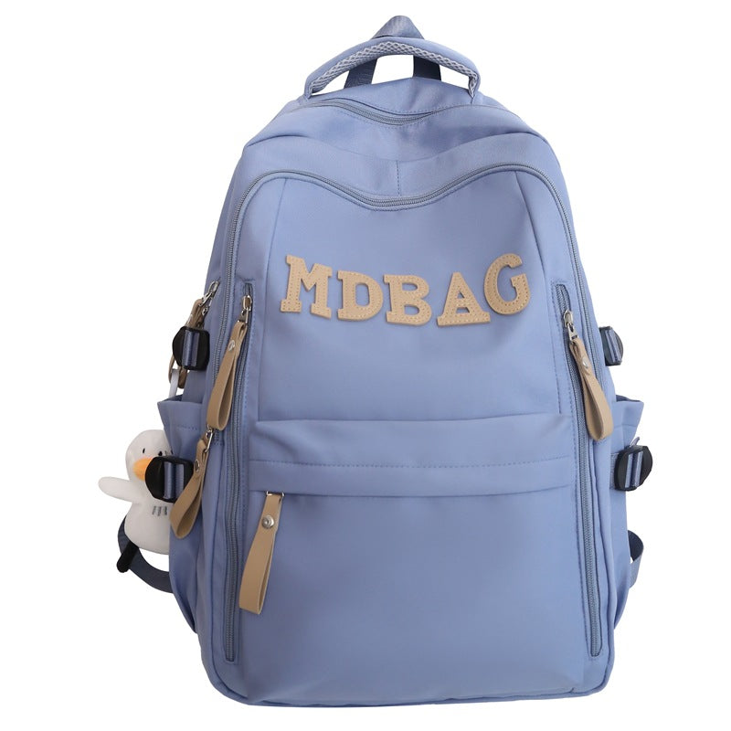 School bag large capacity female strong and durable high school junior high school students fashion versatile casual large backpack new