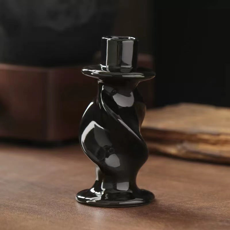 Nordic ins ceramic candle holder candle light dinner props romantic candle holder home dining table table decoration ornament
