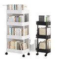 Single armrest trolley storage rack floor-standing snack bookshelf table kitchen bathroom multi-layer storage movable with wheels