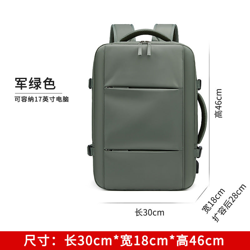 Casual Backpack Women's Large Capacity Outdoor Sports Travel Backpack Expansion Dry and Wet Separation Luggage Bag Computer Bag