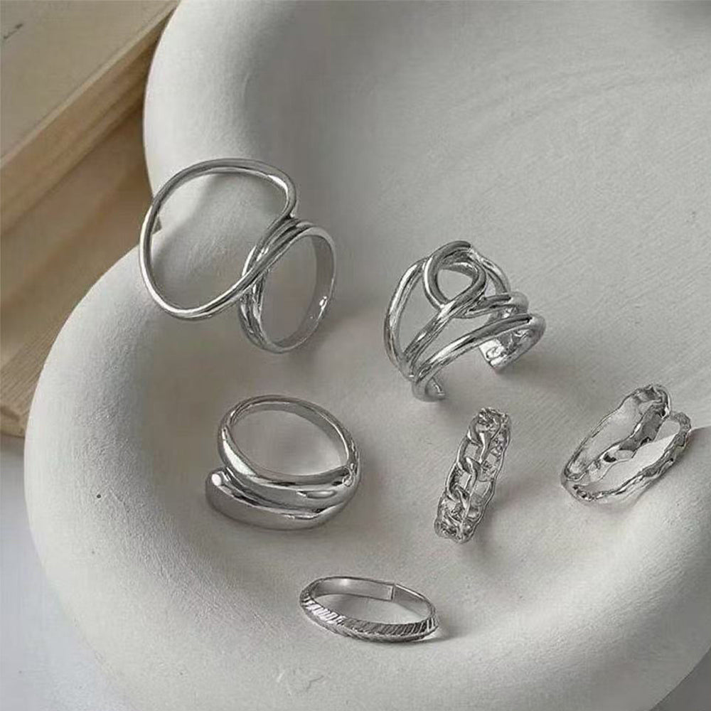 Ring set wholesale european and american hot-selling jewelry exaggerated ring joint ring women's accessories high-end niche hand jewelry