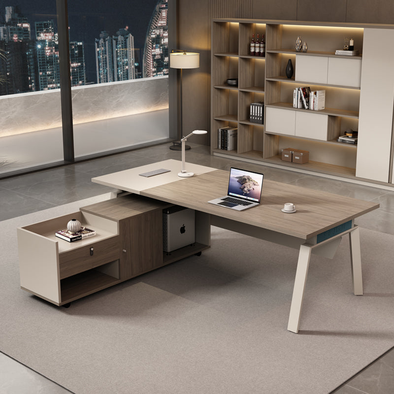 Single boss desk office desk casual modern supervisor desk manager office casual modern desk and chair combination