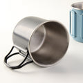 Minimalist stainless steel outdoor tumbler, 304 stainless steel, creative foldable handle, drop-resistant kids' water bottle, customizable