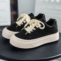 Men's 2026 new summer breathable casual skate shoes - unique design, chunky sole, height increasing, non-slip, wear-resistant, trendy black sneakers