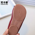 Vancahao girls' bowknot princess shoes, new spring/autumn  collection, kids' mary jane leather shoes, soft sole dance shoes