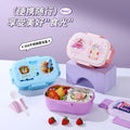 304 stainless steel double compartment lunch box (cartoon design)