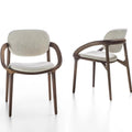 Italian dining chair - modern minimalist high-end home dining chair - leather dining chair - italian minimalist style dining chair - fabric dining chair