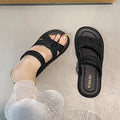 Women's summer outdoor soft sole slippers fashion new thick sole sandals easiest for match one-character sandals slippers one-pedal slippers