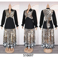 African clothing plus size women's fashion european and american cross-border trade new leopard print dress   printed dress