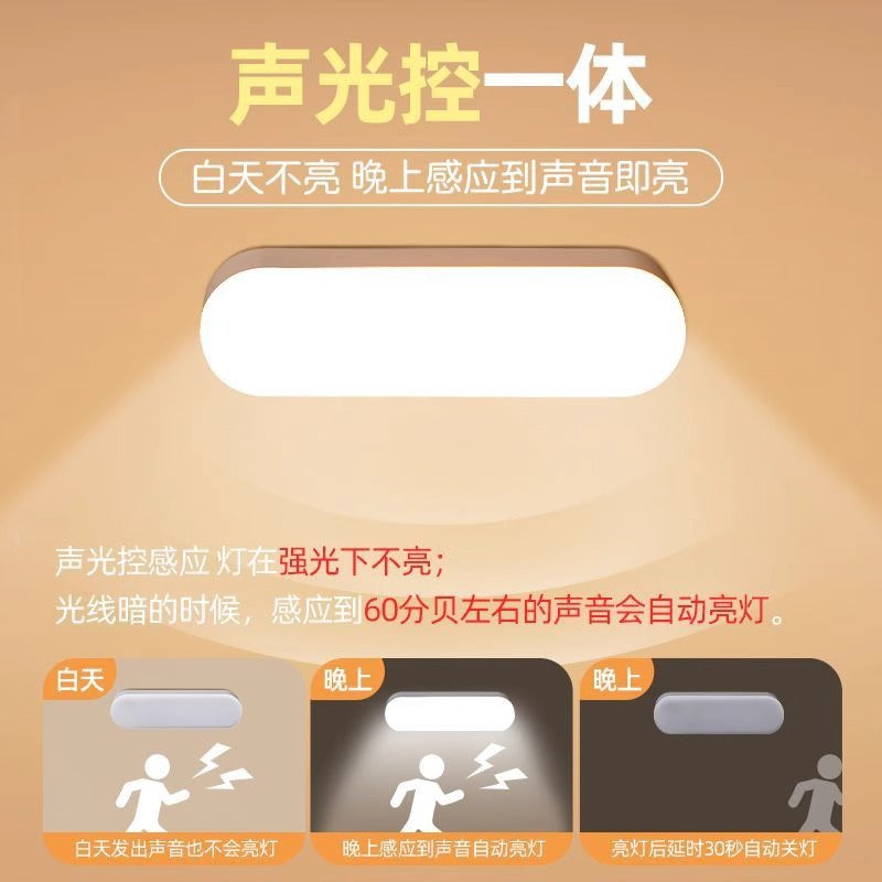 Voice-activated light, corridor sensor light, entrance door, stairs, steps, night household corridor, aisle, wireless charging night light
