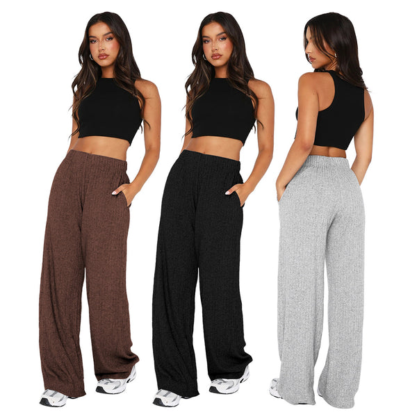 Weimeko fashion net color 12 * 4 polished women's pants   wish casual straight trousers spot
