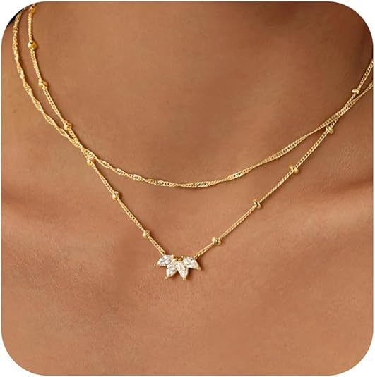 European and american electroplated gold brass small round diamond necklace circle zircon pendant jewelry minimalist versatile necklace