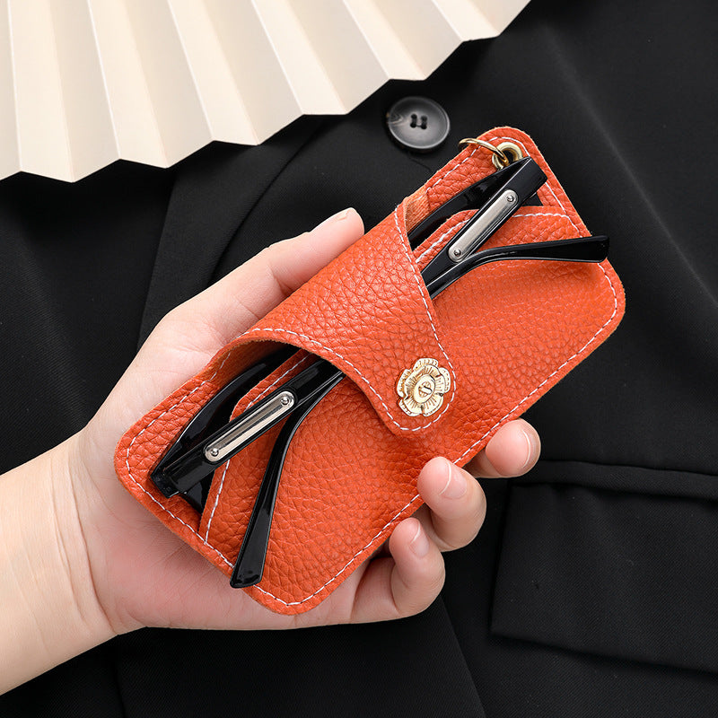 Portable glasses case, pressure-resistant storage bag, myopia protection, glasses bag, sunglasses bag, exquisite glasses storage bag, women