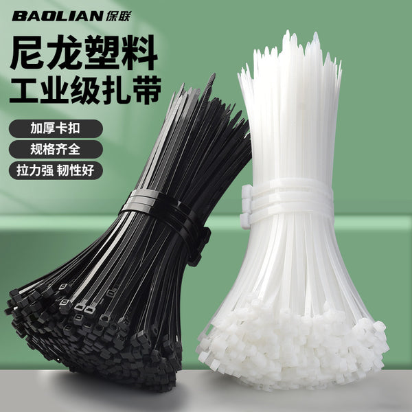 Nylon cable tie buckle Plastic cable tie strap Tape fixing buckle Black cable tie fixing strap