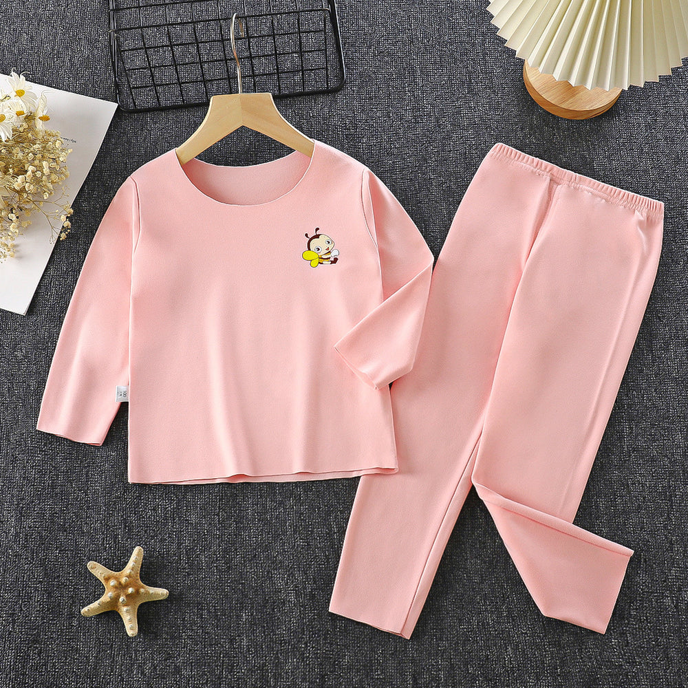Kids' german velvet pajama set - autumn/winter thermal underwear for boys and girls - warm sleepwear for children and teens - homewear - children's clothing