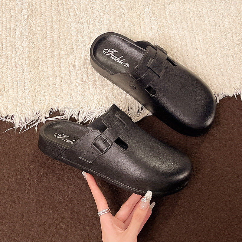 New 2025 boken shoes slippers women's sandals closed-toe half-wrap boken shoes cross-border hot-selling anti-slip slippers wholesale