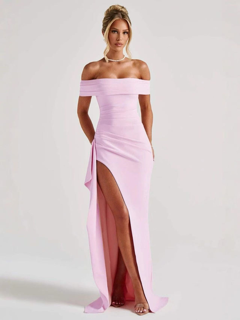 fashionexport women's clothing  spring sexy one shoulder elegant elegance party dress slit dress