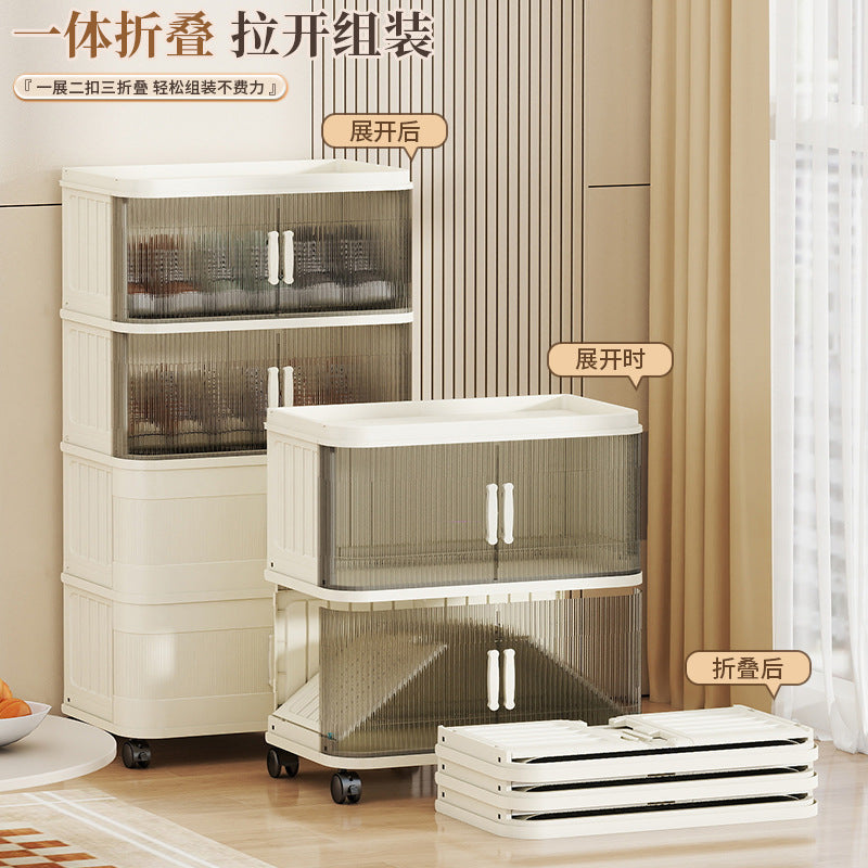 Installation-free shoe box Transparent shoe storage box Multifunctional large storage shoe cabinet Thickened multi-layer folding shoe rack