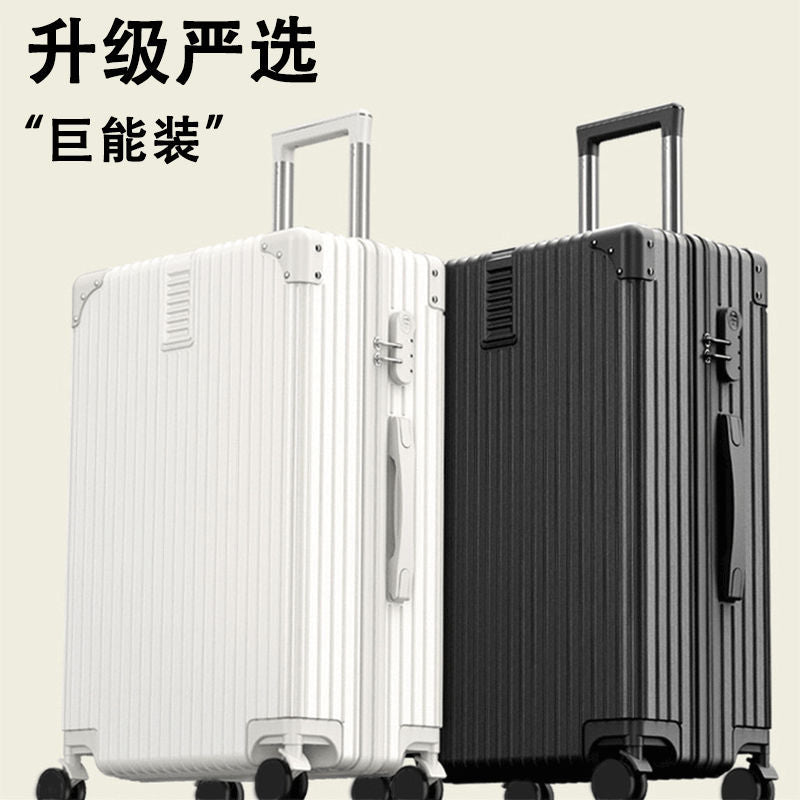Simple luggage student pull rod box password box universal wheel leather box ins large capacity suitcase