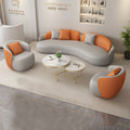 Curved beauty salon clothing store rest area sofa coffee table b&b hotel guest room plaid sofa chair negotiation