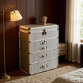 French chic copper wire jewelry display cabinet - italian luxury hard case with mirror and drawers