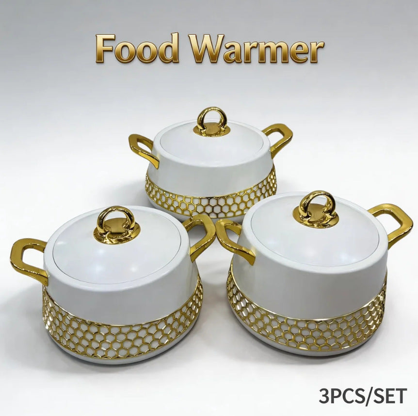 High-end light luxury cross-border insulated lunch box 3pcs food warmer 2l-2.5l-3l hot-selling insulated tableware