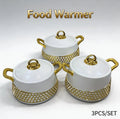 High-end light luxury cross-border insulated lunch box 3pcs food warmer 2l-2.5l-3l hot-selling insulated tableware