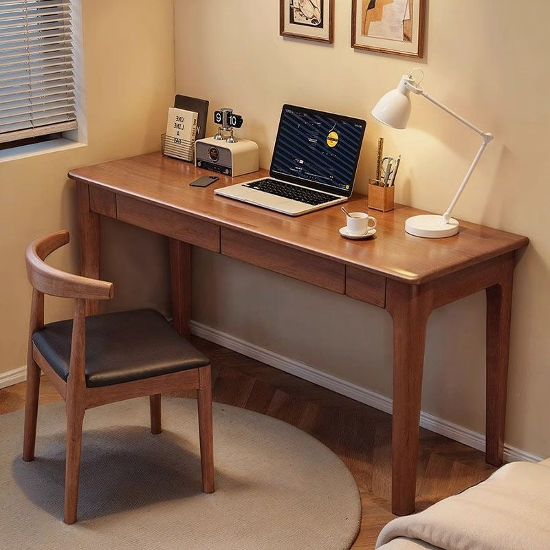 Solid wood desk - small apartment, home use, adult, rectangular table, modern minimalist, student study writing desk, computer desk