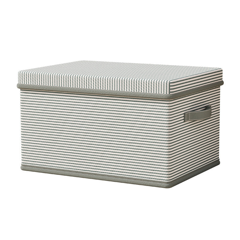 Oxford cloth heaven and earth cover blue striped clothes storage box clothes household finishing artifact box basket toy storage box