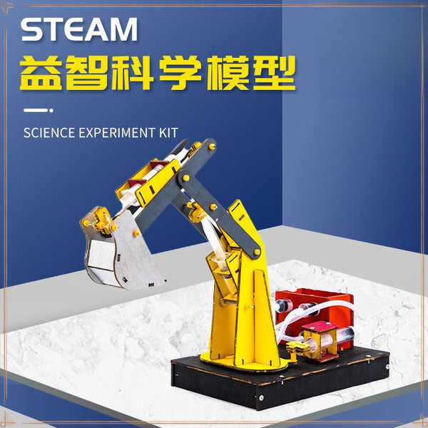 Smart creative excavator technology small production children science experiment primary school students handmade material package assembly toys