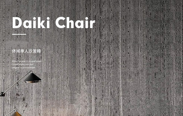 Daiki single sofa chair - luxury, solid wood, lazy chair for living room, bedroom, leisure, balcony lounger - trending designer piece