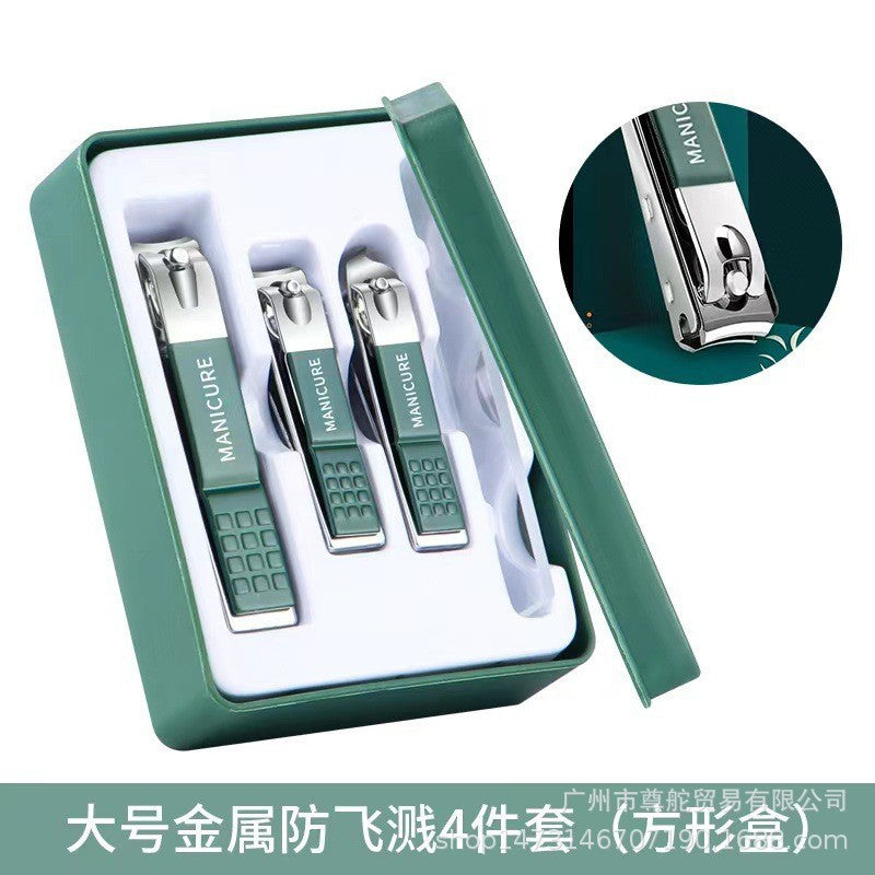 Stainless steel nail clipper three-piece gift set - cuticle nippers, manicure kit, wholesale nail clipper set