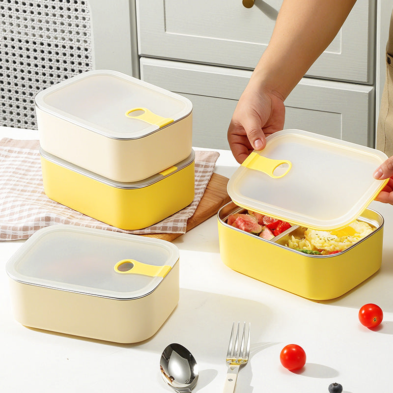 Daily dining kitchen 304 stainless steel insulated lunch box can be used in microwave lunch box student office worker special lunch box