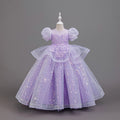 Girls' long mesh ball gown -  new collection - flower girl wedding dress, evening gown, elegant and graceful attire