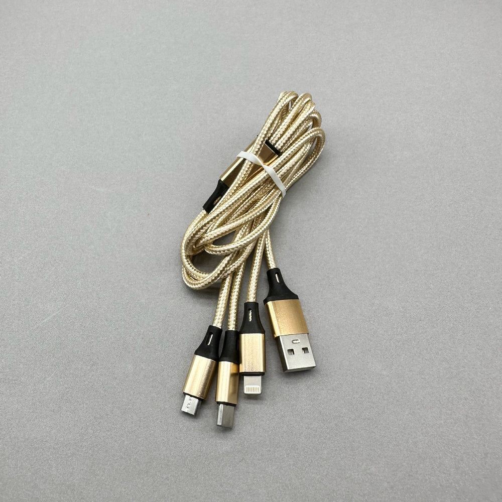 One-to-four data cable suitable for apple and huawei mobile phone fast charging cable power bank earphone charging cable braided cable wholesale